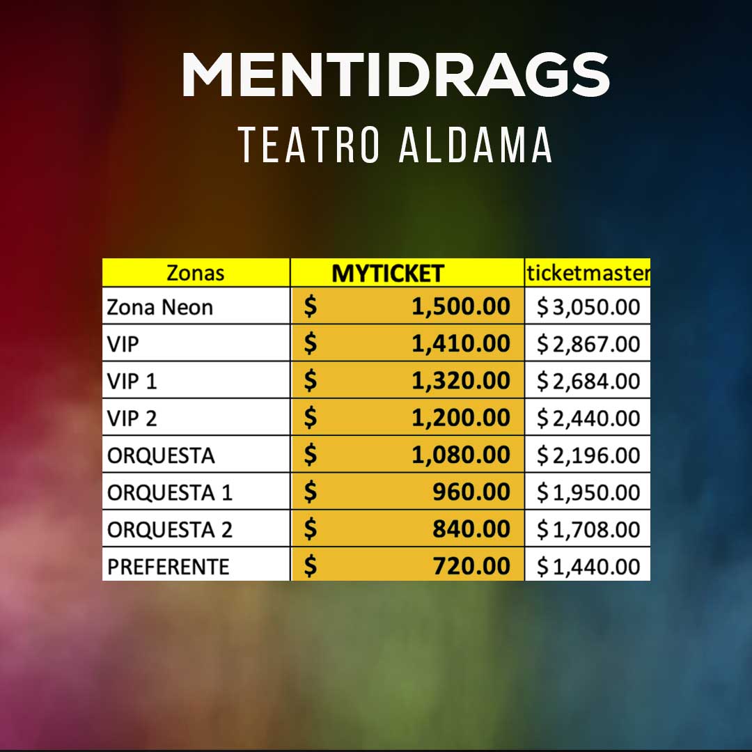 Mentidrags el musical Teatro Aldama precios