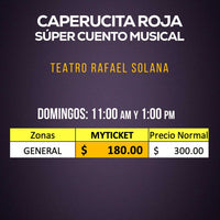 caperucita roja un super musical obra da teatro con violeta isfel - precios