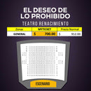 El Deseo de lo Prohibido, obra de teatro con: David Ortega, Silverio Rocchi, William Valdés, Hugo Catalán. Teatro Renacimiento. Boletos , descuentos, lugares, mapa, Myticketmx
