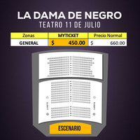 La dama de negro. Obra de teatro de terror, teatro 11 de julio, boletos, descuentos.lugares, mapa, precios. Myticketmx