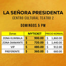 la señora presidenta, obra de teatro de comedia en centro cultural teatro 2-Boletos, Mapa, Lugares, Precios,  Descuentos, Myticketmx