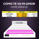 Como te va mi amor un musical pandorezco, OBRA DE TEATRO MUSICAL, TEATRO VERSALLES
mapa precios yticketmx