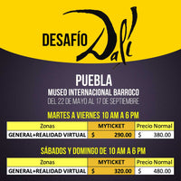 Desafío Dalí, Exposición Museo en Puebla, Museo internacional Barroco Precios
