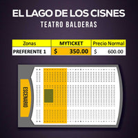El Lago de los Cisnes. Obra de teatro-Ballet. Teatro Balderas. Lugares-Descuentos_Mapa-Precios-Myticketmx