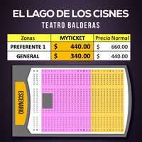 El Lago de los Cisnes. Obra de teatro-Ballet. Teatro Balderas. Lugares-Descuentos_Mapa-Precios-Myticketmx