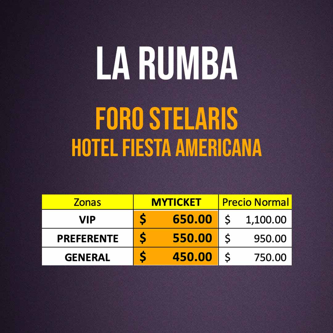 La Rumba, boletos La Rumba, La Rumba musical, Foro Stelaris, Fiesta Americana Reforma, musicales en CDMX, teatro en Ciudad de México, cabaret mexicano, Lorena de la Garza, Mariazel, boletos descuentos-lugares-Myticketmx