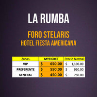 La Rumba, boletos La Rumba, La Rumba musical, Foro Stelaris, Fiesta Americana Reforma, musicales en CDMX, teatro en Ciudad de México, cabaret mexicano, Lorena de la Garza, Mariazel, boletos descuentos-lugares-Myticketmx